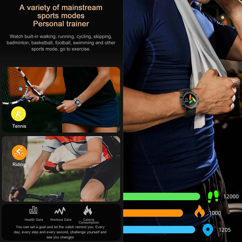 Men's Business Smart Watch AMOELD HD Screen Bluetooth Call Smartwatch NFC GPS Sports Smartwatch 2025 New