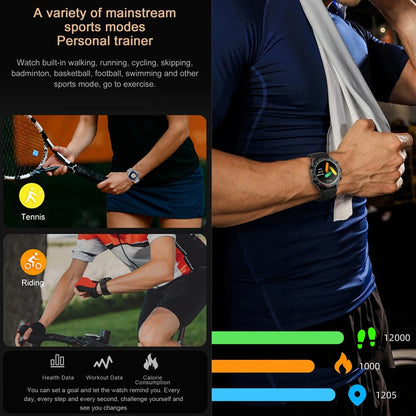 Men's Business Smart Watch AMOELD HD Screen Bluetooth Call Smartwatch NFC GPS Sports Smartwatch 2025 New