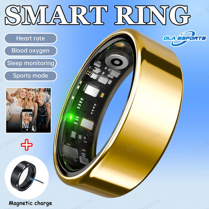2025 New For Xiaomi Smart Ring Men Women, Heart Rate and Blood Oxygen Monitor Smartring IP68 & 5ATM Waterproof, Multi-sport Mode