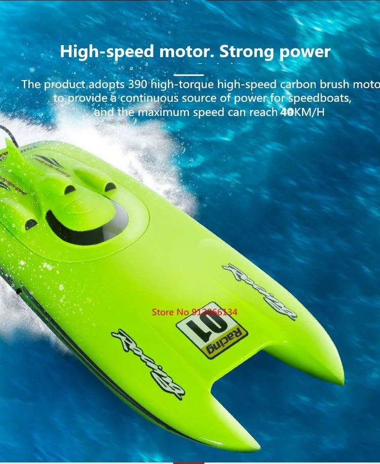 53CM Large 40KM/h High Speed Remote Control RC Racing Boat 150M 2 way Navigation Waterproof Dual Body Electric RC Speedboat Toy