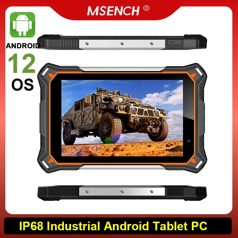 Android 12 Rugged Tablets PC 6GB RAM 128GB ROM Industrial Computer Tablets Phone 10000mah IP68 Waterproof 8 Inch Touch Screen