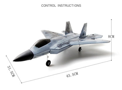 Foam RC Aircraft F22 Fighter Raptor Series FX-822 With Light 2.4Ghz 2CH Foam Drone Ready To Fly Airplane Toy Boy