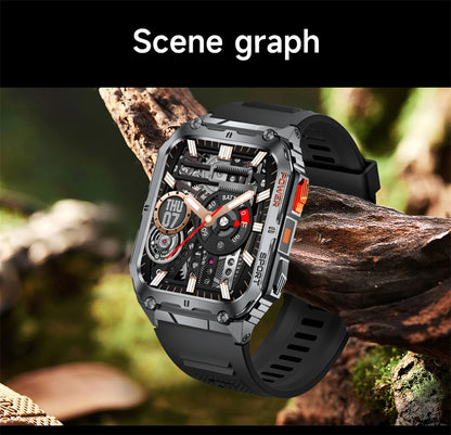 LIGE 1.91-inch Screen Men Smart Watch Led Lighting IP68 Waterproof Watch Outdoor Sport Health Monitor Smartwatch For Android IOS