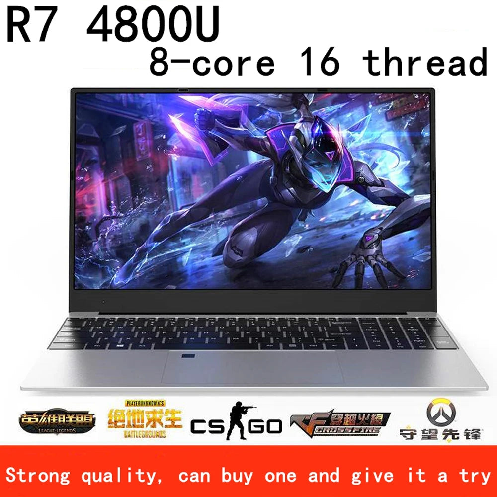 CARBAYTA Performance Laptop Computer 5G Wifi AMD Ryzen 7 4800U Windows10 11 Pro Gaming IPS Laptop