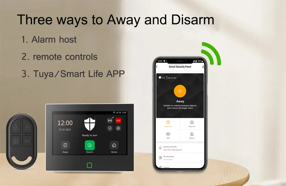 CPVAN Tuya smart Home Alarm System Wireless WiFi 4G 7 inch panel for Home burglar Security Protection Alarm Kit DIY Accessories