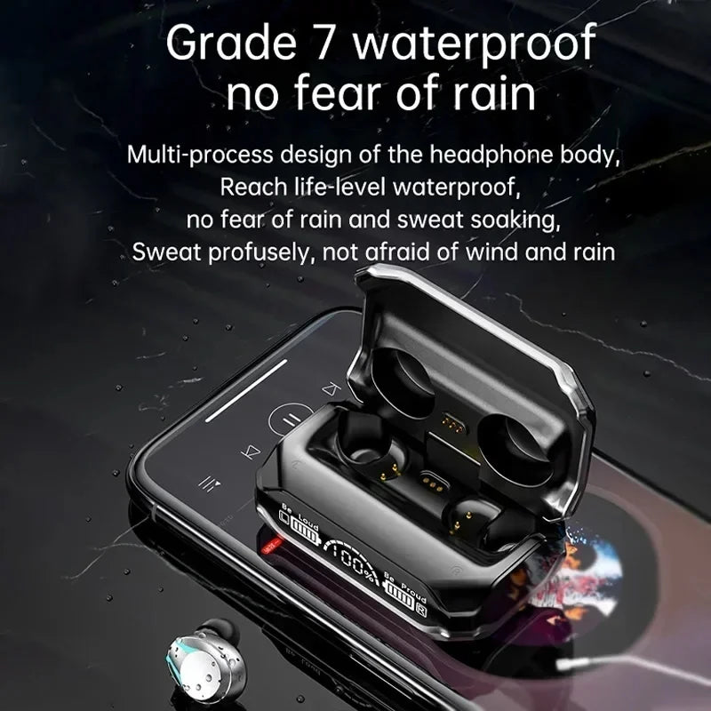 M41 Bluetooth Earphones Wireless Headphones Smart Touch Wireless Headset LED Display Stereo Sound Earbuds for Smartphones