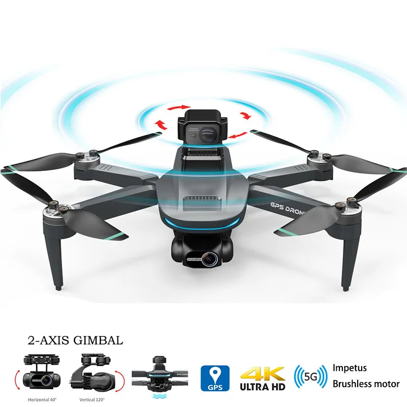 L200 PRO MAX GPS Drone with 2-axis Gimbal Professional Anti-shake 4K HD Camera FPV Drone 360° Obstacle Avoidance Quadcopter Toys