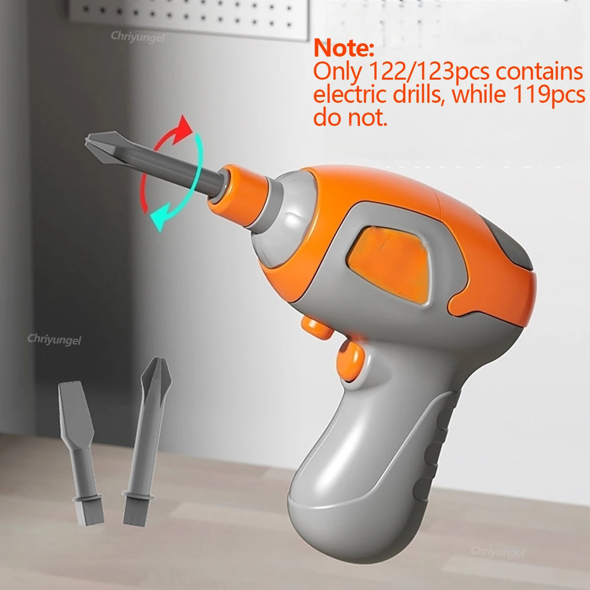 Kids Tool Set DIY Nut Assembly Toy Kit STEM Building Tools Montessori Toys Gifts for Boy Girl, Electric Drill Tool Box Optional