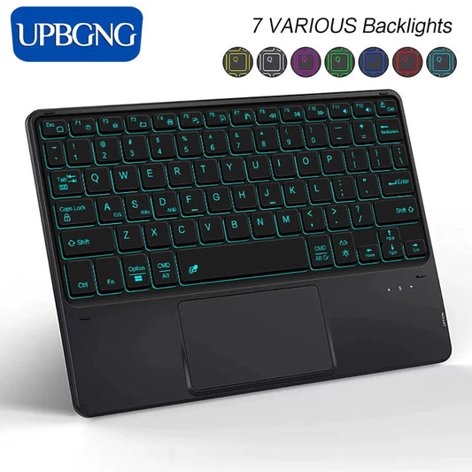 Backlit Keyboard for IPad 11th 2025 11 Inch A16 Air 13 Air11 M3 2025 Pro 11 Touch Keyboard for Galaxy Tab S10 Bluetooth Keyboard