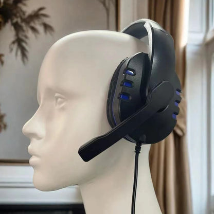 Wired over-ear gaming headphones unisex for laptops desktops gaming devices ideal for online classes meetings gaming with HD sou