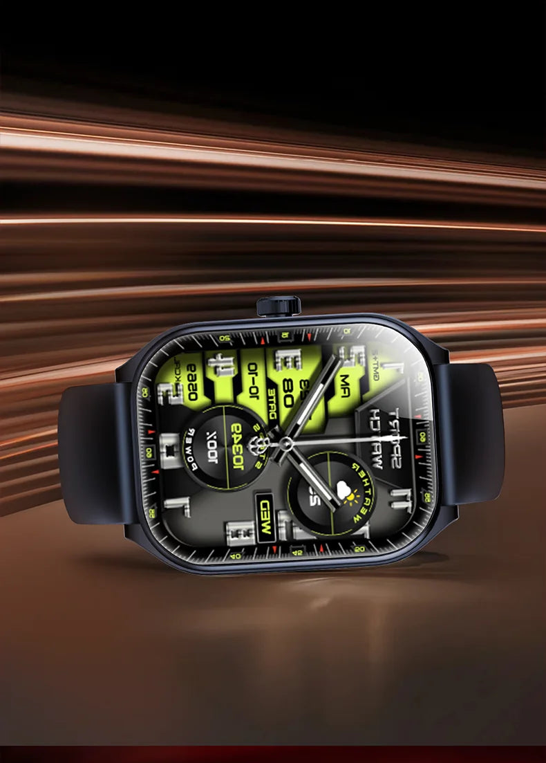 Smart Watch 2.01'' AMOLED Curved Screen IP68 Waterproof Bluetooth 5.3 Call AI Vioce Assistant Fitness Smartwatch for Men