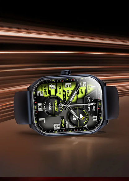 Smart Watch 2.01'' AMOLED Curved Screen IP68 Waterproof Bluetooth 5.3 Call AI Vioce Assistant Fitness Smartwatch for Men