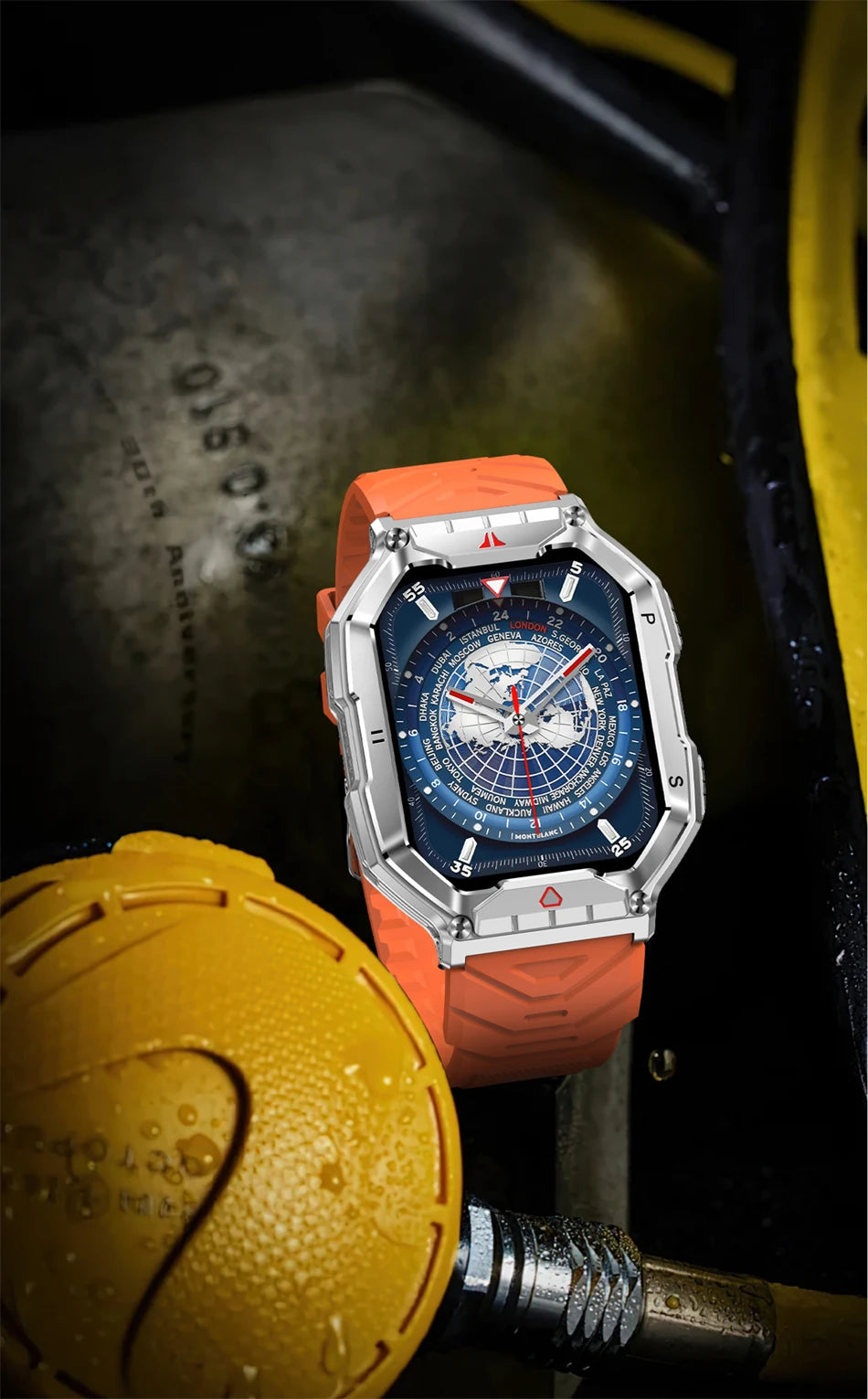 2.1 Inch AMOLED HD Screen Smartwatch Men Compass GPS Outdoor Sports Health Monitoring 1ATM Waterproof Bluetooth Call Smart watch