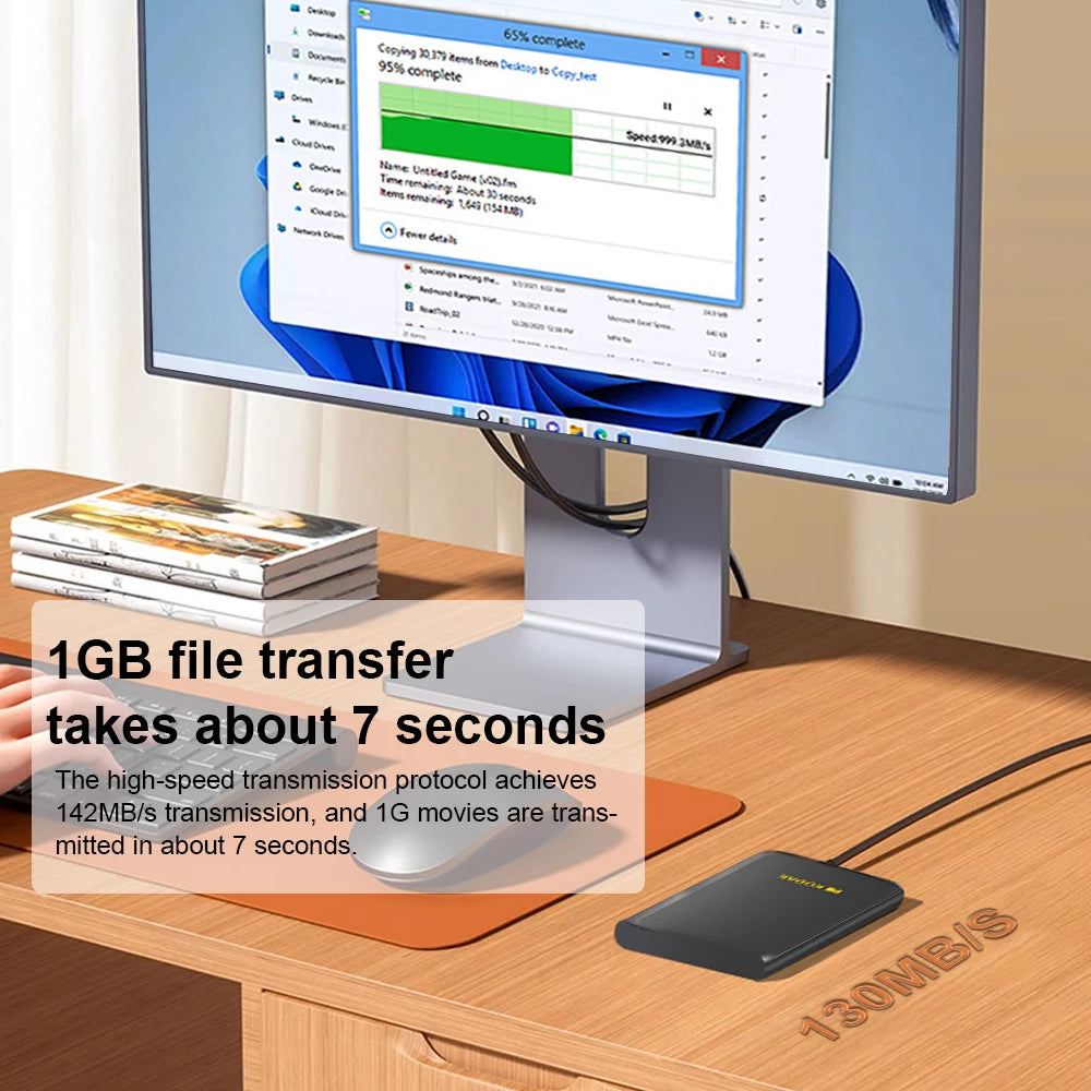 KODAK portable external hard drive P150 USB3.0, high-speed transmission, stable and durable, suitable for backup and storage