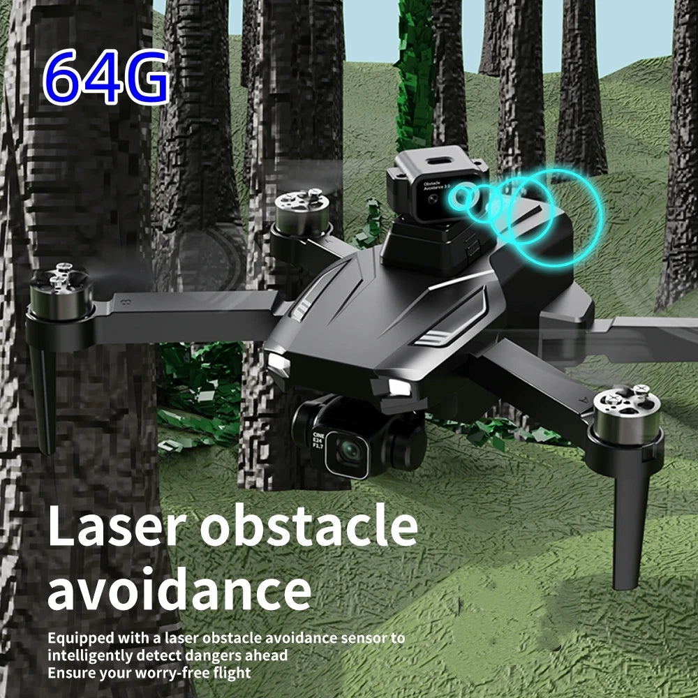 F204 New Original Upgrated RC Drone with 8k professional HD camera 5G WiFi Brushless laser barrier avoidance Folding quadcopter