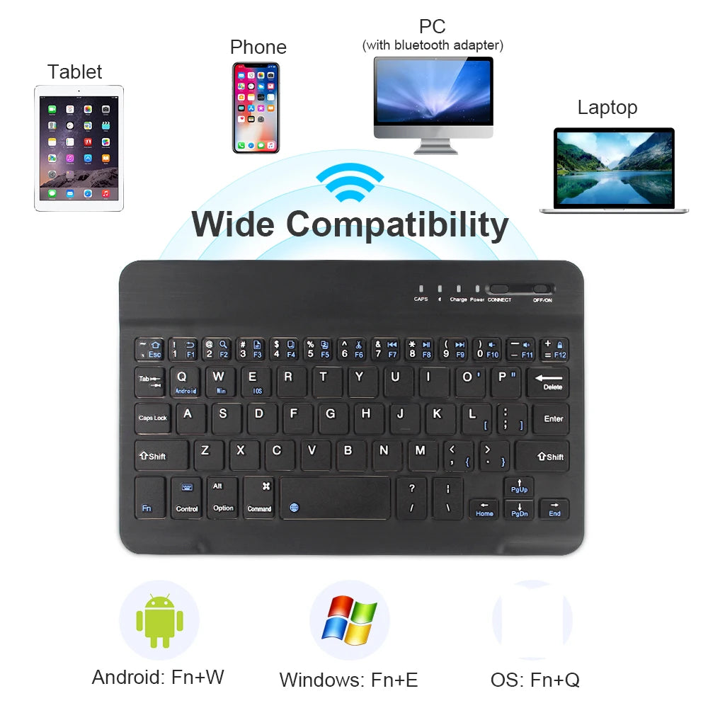 Bluetooth Wireless Keyboard Mini Keyboard For Laptop Tablet Phone ipad Rechargeable Gaming Keyboard For Android iOS Windows