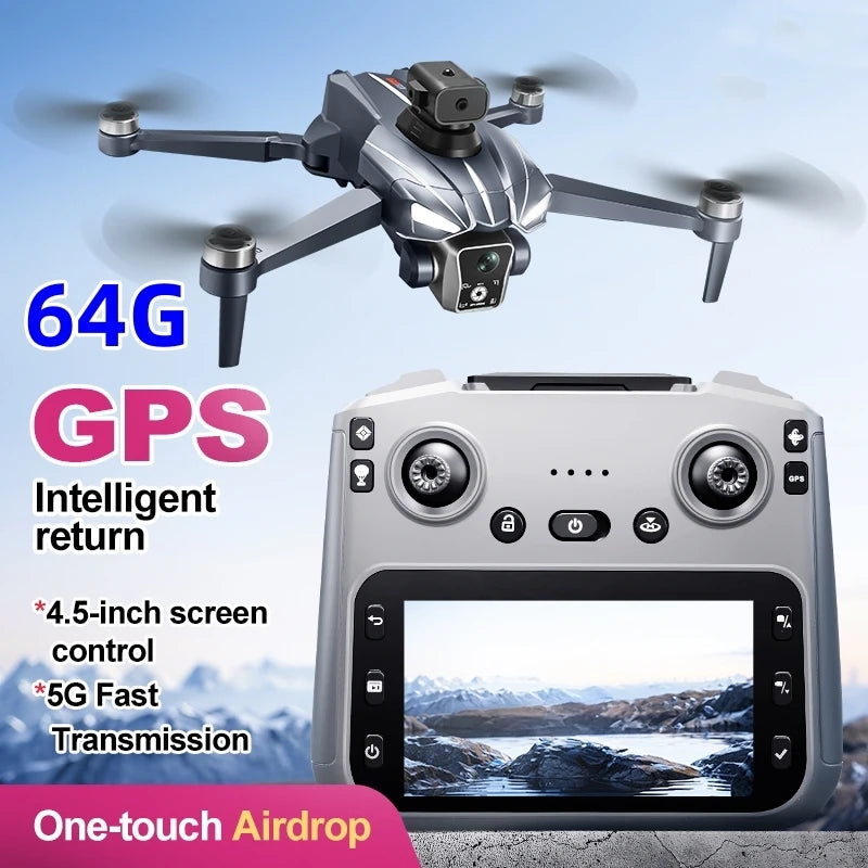 GPS MAX Drone with 8k professional HD camera 5G WiFi Brushless barrier avoidance Folding quadcopter