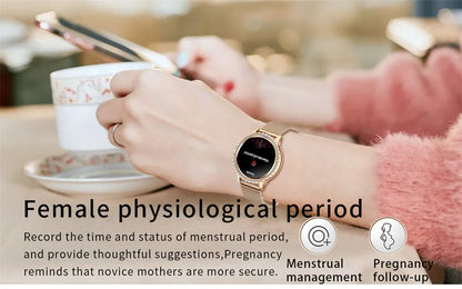 2005 New Fashion Ladies Bluetooth Call Smart Watch AMOLED HD Screen Health Monitoring Sports Diamond Smartwatch IOS Android