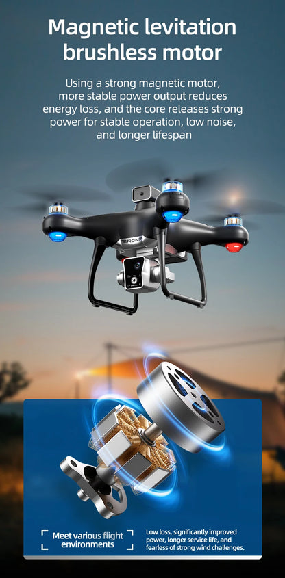 KY102 Drone 4K Remote Control Wizard with Screen Brushless Motor Optical Streaming Electric Lens HD Aerial Photography rc dron