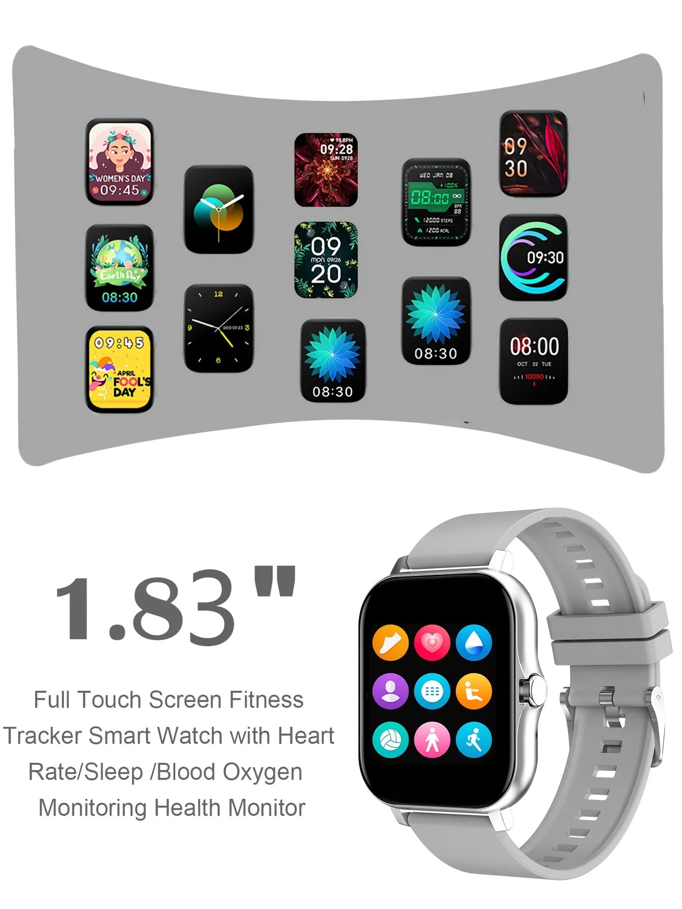 Smart watch, wireless calling /dial, multi -Sport mode, calling reminder and rejection,information reminder, Various APP Reminde
