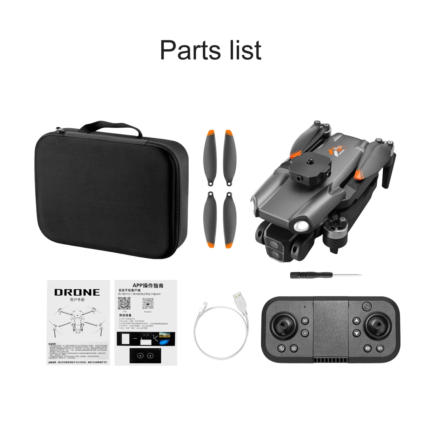 Professional S119 Drone 8K With Dual Camera 5G WIFI Smart Obstacle Avoidance FPV Brushless Motor RC Quadcopter Mini Dron