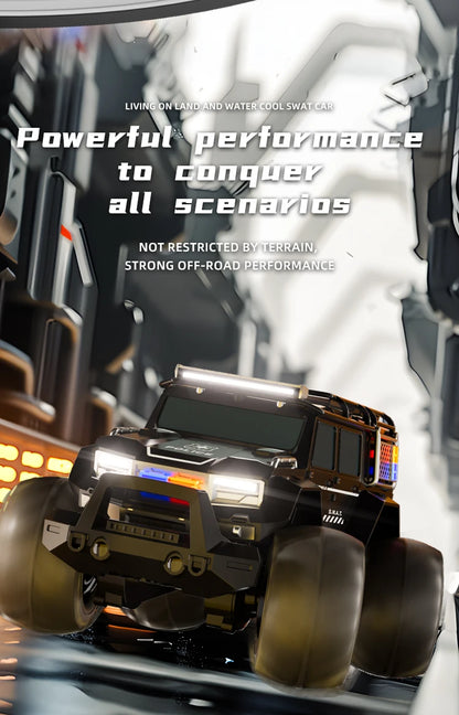 Rc Car Waterproof Amphibious 4Wd Off-Road Vehicle Remote Control Water Land Crawler Stunt Climbing Truck Toys for Boys Children