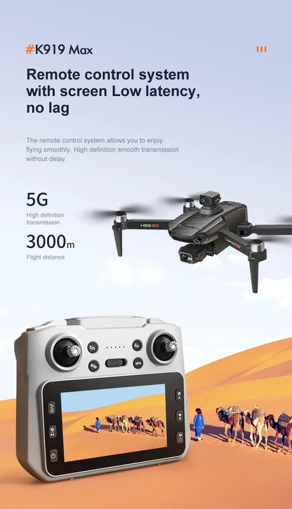New K918 Drone GPS 8K Professional HD 360° Dual Cameras 5G WIFI Brushless Motors Obstacle Avoidance Foldable Quadcopter