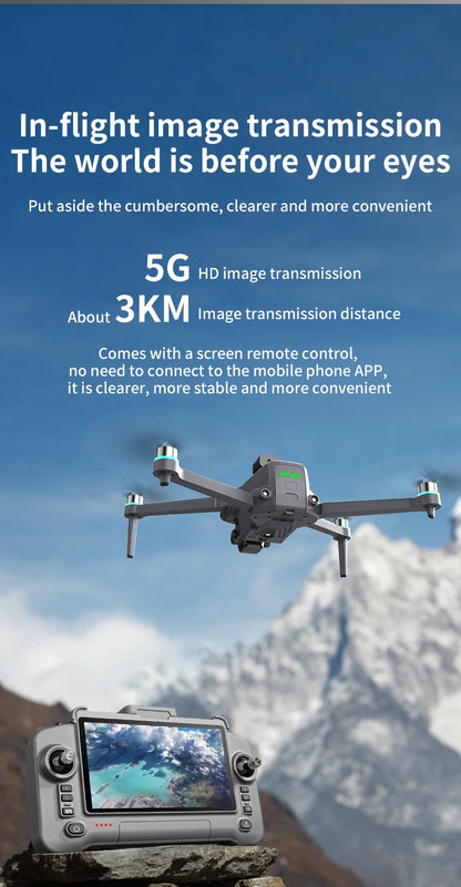 GPS Drone with Touch Screen EIS Camera Anti-shake 8K Aerial Brushless Drones 5G GPS 8K HD Cameras Large UAV Dron RC Quadcopter