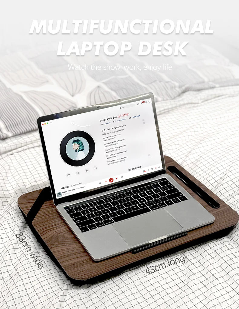 Laptop Desk Lazy Person Laptop Desk Portable With Handheld Ipad Slot Phone Slot Suitable For Bed Sofa Car