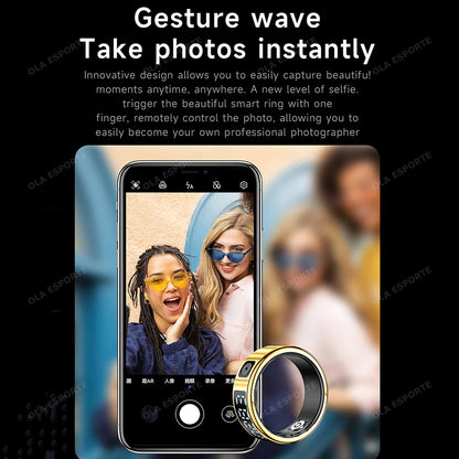Xiaomi Smart Ring 2025 Display Screen Gestures Control Video 5ATM Waterproof Remote Camera Blood Oxygen Monitor Sports ring New
