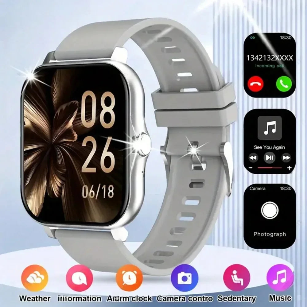 2025 Smart Fitness Watch - Wireless Calls, 50 Sports Modes, HR/SpO2 Tracking (iOS/Android)