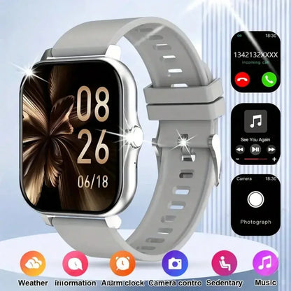 2025 Smart Fitness Watch - Wireless Calls, 50 Sports Modes, HR/SpO2 Tracking (iOS/Android)