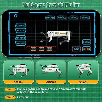RC Mechanical Dog Multifunction Electric Intelligent Robot Dog with Turret Educational Toy Bionic Smart Robot Toy Gift ﻿