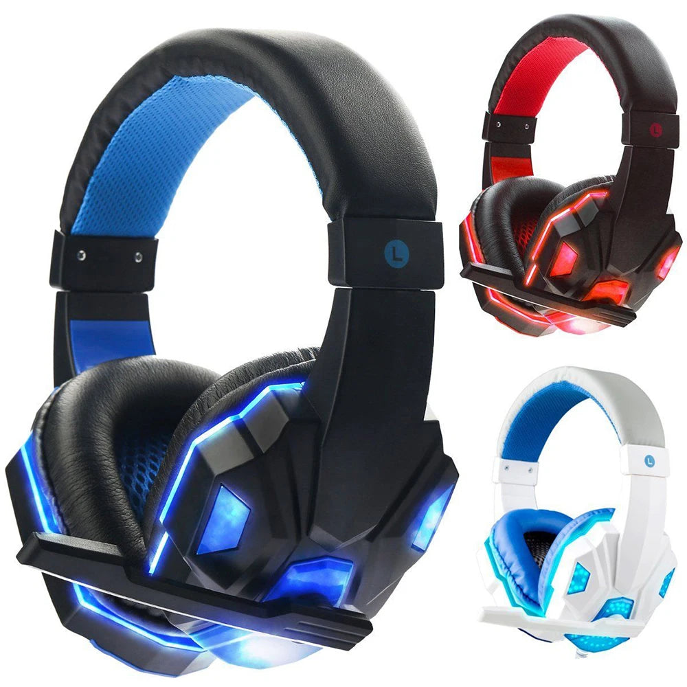 Gaming Headset With Mic Stereo Earphones Deep Bass Headphones Video Game Noise Cancelling with Microphone for PC