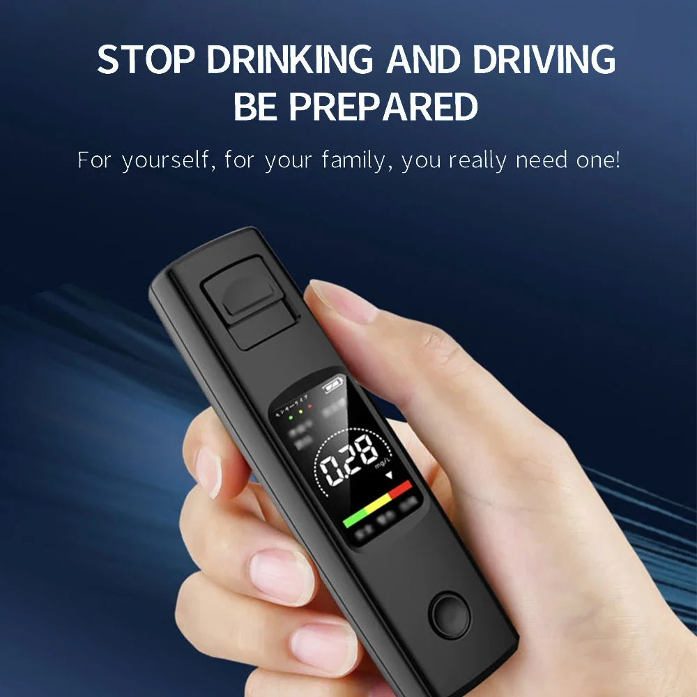 Xiaomi Alcohol Detector Portable Professional High Sensitivity Type-c Charging Breathalyzer Drunk Driving Car Electronic Tool