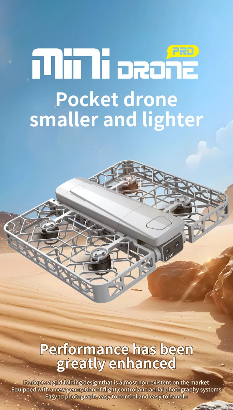 Original Mini Drone Flying Camera S161 RC Dron 8K HD Aerial Photography Pocket UAV with Screen Control Brushless Full Enclosure