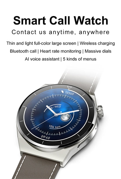 LIGE NFC Smart Watch Men AMOLED HD Screen Wireless Charging Heart Rate Bluetooth Voice Assistant Sports Watches Men Smartwatch