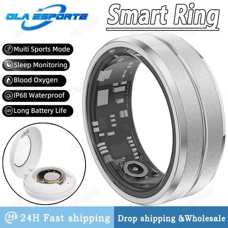New Ceramic Smart Ring 2025 Men Women Gesture Swing Take Photos Heart Rate Blood Oxygen 5ATM Waterproof Multi-sport Mode Rings