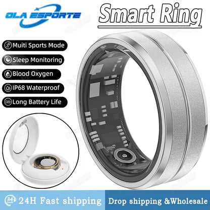 New Ceramic Smart Ring 2025 Men Women Gesture Swing Take Photos Heart Rate Blood Oxygen 5ATM Waterproof Multi-sport Mode Rings