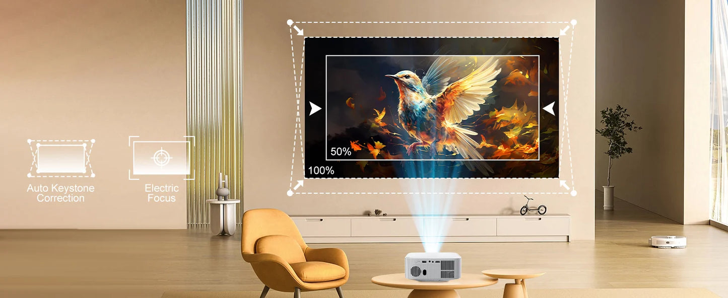 Salange P92MAX Android13 Smart Projector Netflix Officially Licensed HD 1080P BT5.2 WiFi 12000L Elec Focus Auto Keyston 4K Movie