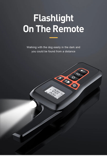 1000m Electric Dog Training Collar with Remote Control Waterproof Rechargeable Pet Dog Bark Stop Shock Collar Electric Shocker