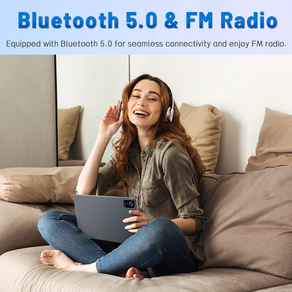 Tablet 10.1 Inch, 2025 Android 15 Tablets, 12GB+128GB, 1TB Expand, Widevine L1 Compatible Octa-Core Tablet with 6000mAh Battery