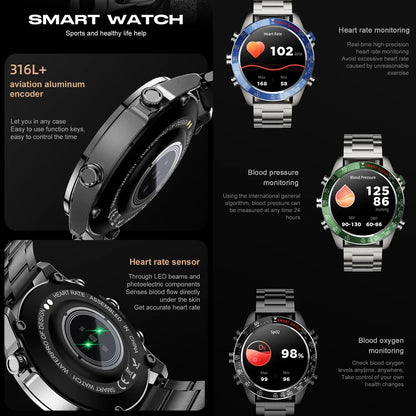 Men's Business Smart Watch AMOELD HD Screen Bluetooth Call Smartwatch NFC GPS Sports Smartwatch 2025 New