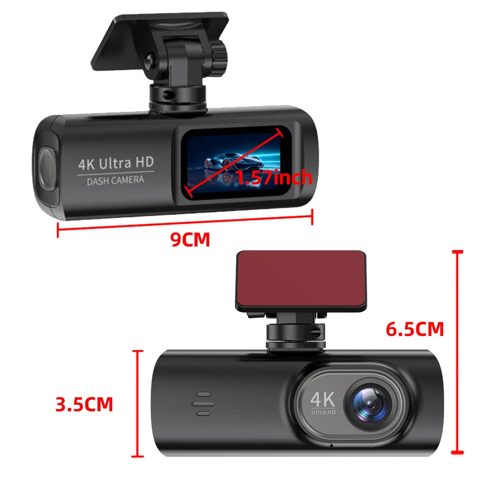 Dash Cam 4K WIFi GPS Front and Rear Night Vision Video Recorder HD 1080P Camera Auto System for car  Bicycles motorcycl summer