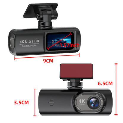 Dash Cam 4K WIFi GPS Front and Rear Night Vision Video Recorder HD 1080P Camera Auto System for car  Bicycles motorcycl summer