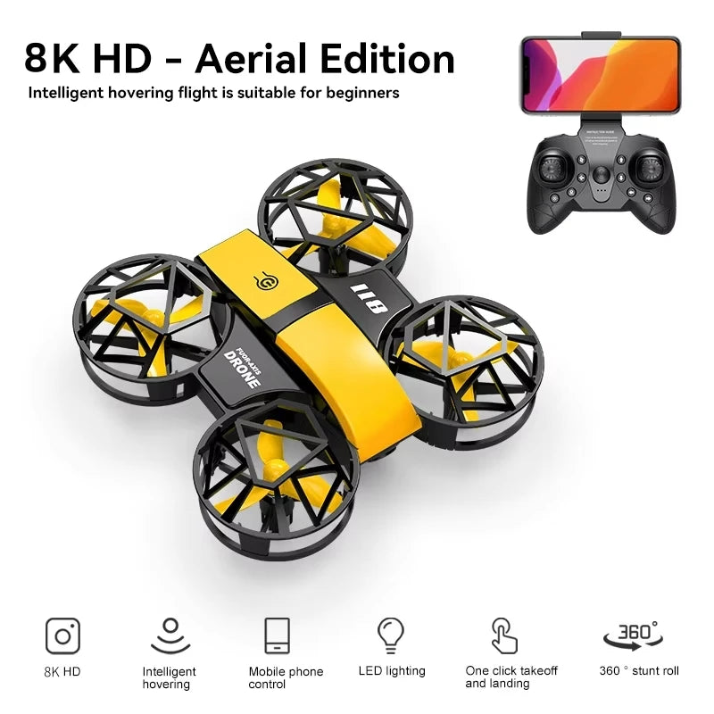 XIAOMI 811 Mini Drone 8K Profession 4K HD Wide Angle Camera Wifi Rc Fpv Foldable Drones Height Keep Drones Helicopter Kids Toys