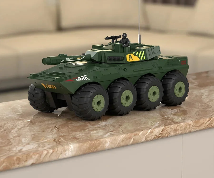Large Rc Tank Buggy Car 1/32 Radio Control Car Remote Control Truck Amphibious Armored Vehicle 8WD Electric Model Toys for Boys