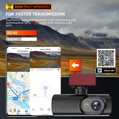 Dash Cam 4K WIFi GPS Front and Rear Night Vision Video Recorder HD 1080P Camera Auto System for car  Bicycles motorcycl summer