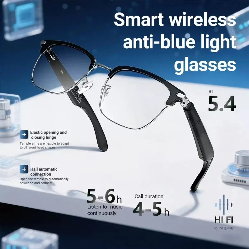 GT-33 smart glasses anti-blue light glassesTranslation Sunglasses Voice Remote Control Music Eyewear Waterproof Eyeglasses
