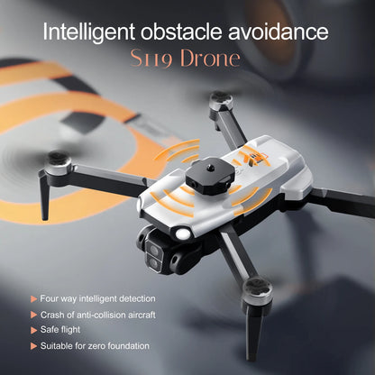 Professional S119 Drone 8K With Dual Camera 5G WIFI Smart Obstacle Avoidance FPV Brushless Motor RC Quadcopter Mini Dron